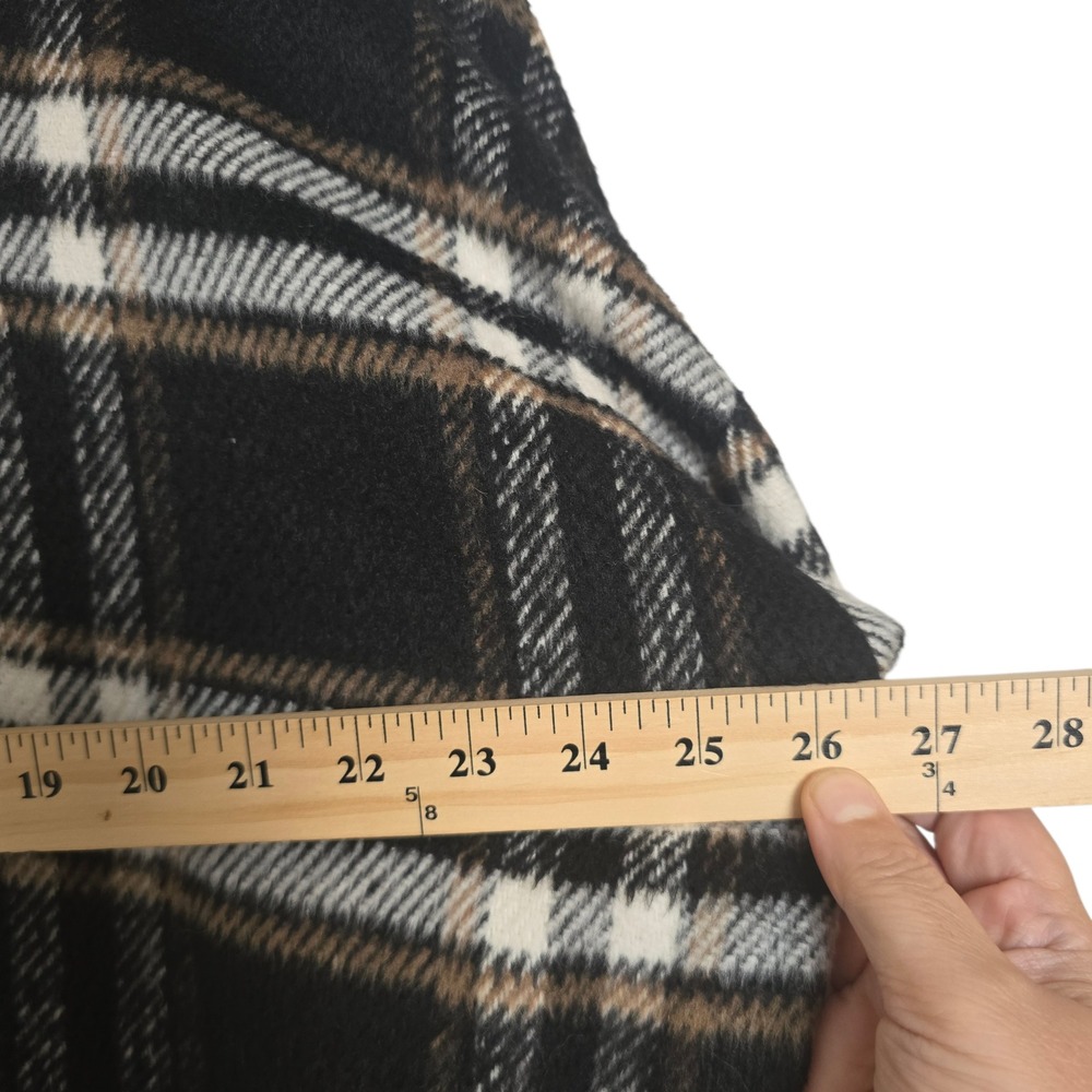 Steve Madden Plaid Shacket Womens Large Heavy Flannel Lined Jacket Oversized - Picture 7 of 11